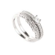 Enchanting 14K White Gold Diamond Bridal Set