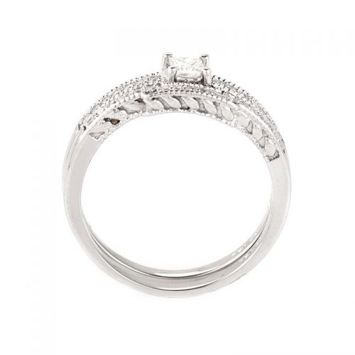  Enchanting 14K White Gold Diamond Bridal Set