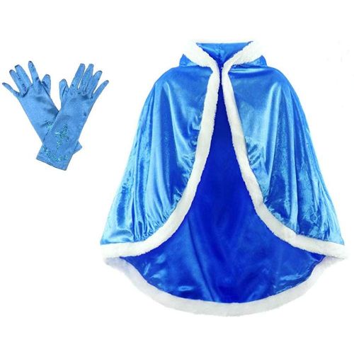  Enchantly Girls Dress Up Play Princess Cape with Gloves Age 3-8
