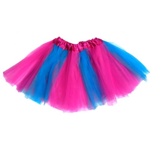  Enchantly Girls Hot Pink and Blue Fairy Costume with Wings, Tutu, Wand & Halo Fits Age 3-7