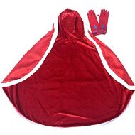 Enchantly Girls Princess Dress Up Cape Fits Age 3-8 (RED)
