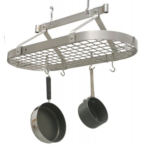  Enclume Premier 3-Foot Oval Ceiling Pot Rack, Stainless Steel
