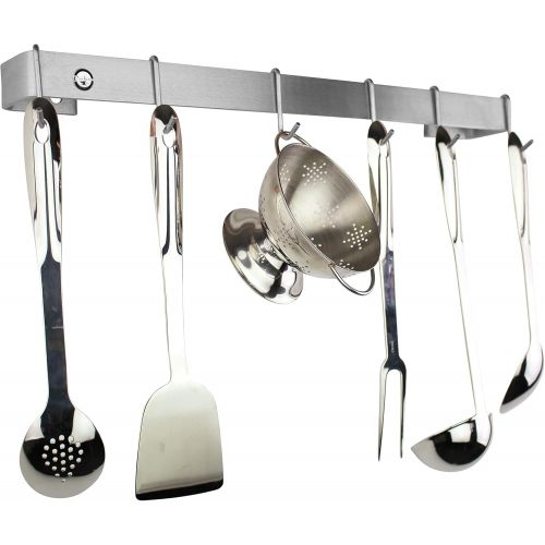  Enclume Premier 36-Inch Utensil Bar Wall Pot Rack, Stainless Steel