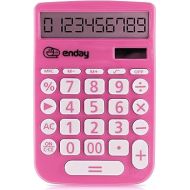 Calculator for Students Pink, Basic Calculator 12 Digits Solar Powered Calculators Large Display Office Desktop Calculator Four Function Handheld Desk Calculator Perfect for Office & School-by Enday