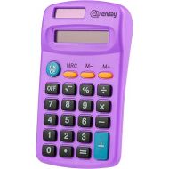 Calculator Purple, Basic Small Solar and Battery Operated, Large Display Four Function, Auto Powered Handheld Calculator School and Kids Available in Green, Red, Blue, Grey, Pink, 1 PK - by Enday