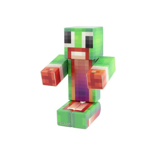  EnderToys Green Big Mouth Guy Action Figure Toy, 4 Inch Custom Series Figurines [Not an Official Minecraft Product]