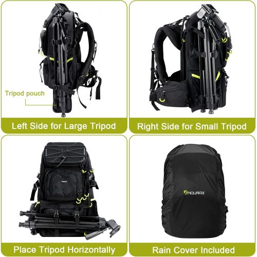  Endurax Extra Large Camera DSLR/SLR Backpack for Outdoor Hiking Trekking with 15.6 Laptop Compartment