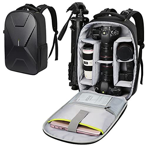  Endurax Camera Backpack Waterproof for DSLR SLR Photographer Camera Bag for Mirrorless Camera with Hardshell Protection Upgrade