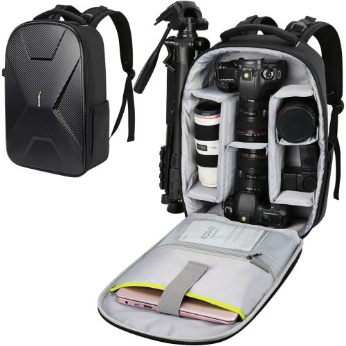  Endurax Camera Backpack Waterproof for DSLR SLR Photographer Camera Bag for Mirrorless Camera with Hardshell Protection Upgrade