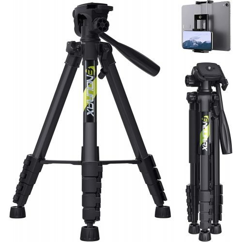  Endurax 66 Tripod for Camera and Phone Camera Tripod Stand with Quick Release Plate Compatible with iPhone Nikon Canon DSLR Heavy Duty and Sturdy
