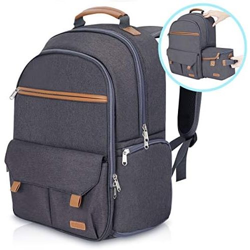  Endurax Waterproof Camera Backpack for Women and Men Fits 15.6 Laptop with Build-in DSLR Shoulder Photographer Bag Gray (Dark Gray)