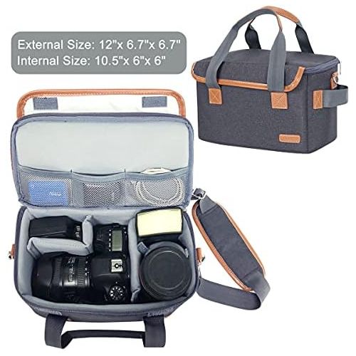  Endurax Waterproof Camera Backpack for Women and Men Fits 15.6 Laptop with Build-in DSLR Shoulder Photographer Bag Gray (Dark Gray)