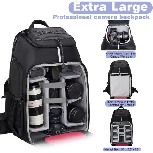  Endurax Extra Large Camera Backpack Waterproof Drone backpacks for Photographers