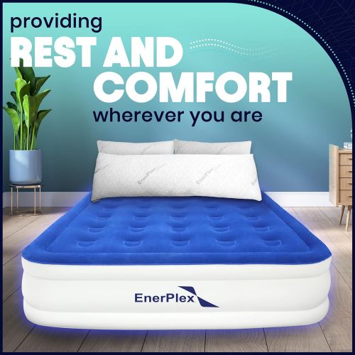  EnerPlex Twin Air Mattress for Camping, Home & Travel - 13 Inch Double Height Inflatable Bed with Built-in Dual Pump - Durable, Adjustable Blow Up Mattress - Easy to Inflate/Quick