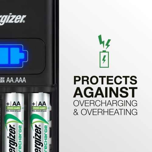  [아마존핫딜][아마존 핫딜] Energizer AA/AAA 1 Hour Charger with 4 AA NiMH Rechargeable Batteries (Charges AA or AAA batteries in 1 hour or less) - Packaging May Vary