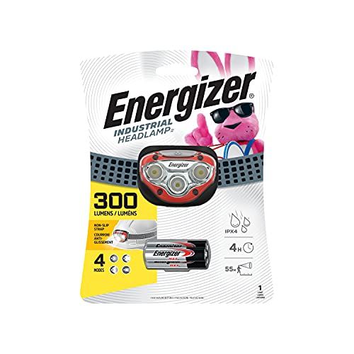  Energizer Industrial Headlamp, Water Resistant Bright LED Headlamp for Hard Hat, Durable Work Light, Batteries Included, Pack of 1