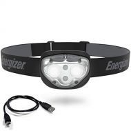 Energizer LED Rechargeable Headlamp S400, Ultra Bright Head Lamp, Durable IPX4 Water Resistant, Adjustable and Comfortable Headlamp Flashlights for Adults (USB Cable Included)