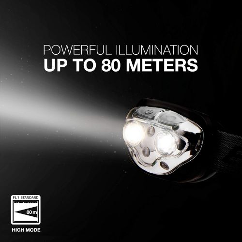  Energizer LED Rechargeable Headlamp S400, Ultra Bright Head Lamp, Durable IPX4 Water Resistant, Adjustable and Comfortable Headlamp Flashlights for Adults (USB Cable Included)