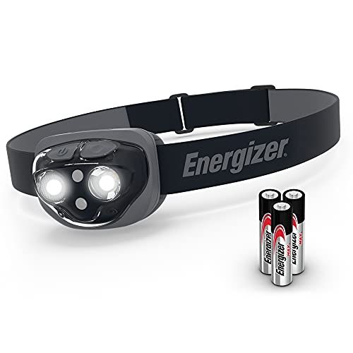  Energizer LED headlamp, Rugged Midnight Black Head Light, Water Resistant headlamps for Running, Camping, Outdoor, Storm (Batteries Included)