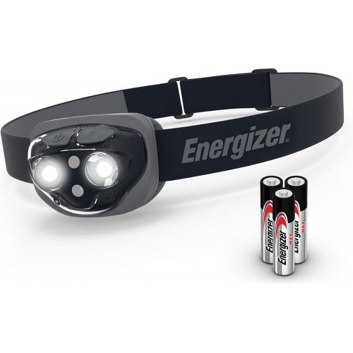  Energizer LED headlamp, Rugged Midnight Black Head Light, Water Resistant headlamps for Running, Camping, Outdoor, Storm (Batteries Included)