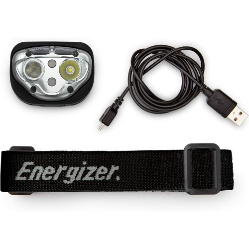  Energizer Rechargeable LED Headlamp, IPX4 Water Resistant, High-Powered Bright LED, Multiple Light Modes, Best Headlight for Camping, Running, Outdoors, Emergency Light, USB Includ