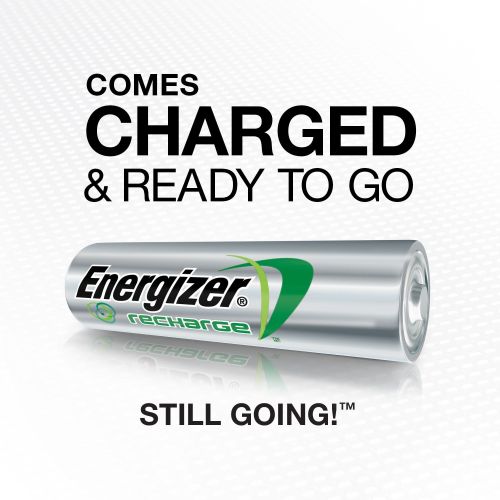  Energizer Rechargeable AA Batteries, NiMH, 2000 mAh, Pre-Charged, 4 count (Recharge Universal)