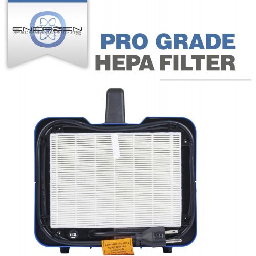  Enerzen O-UVC3 - HEPA + UV Light + 40,000 mg/h Industrial Ozone Generator - O3 Air Purifier Deodorizer Ionizer Sterilizer for Home, Room, Smoke, Mold, Car, Pet