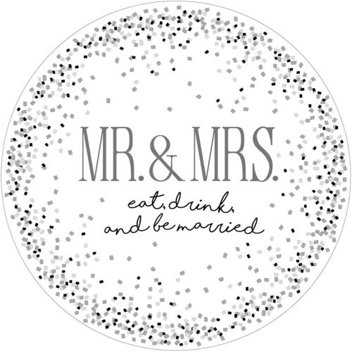  Enesco Our Name is Mud Wedding Mrs. Eat Drink and Be Married Platter, 11.25 Inch, Multicolor