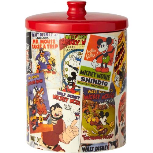  Enesco Disney Ceramics Mickey Mouse Collage Cookie Jar, 9.25, Multicolor