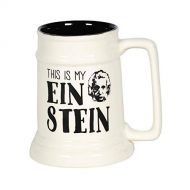 [아마존베스트]Enesco Our Name is Mud Albert Einstein History Beer Stein, 16 Fl. Oz, Black and White