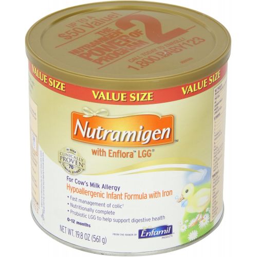  [아마존베스트]Enfamil Nutramigen Hypoallergenic Colic Baby Formula Lactose Free Milk Powder, 19.8 ounce - Omega...