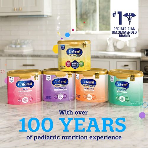  [아마존베스트]Enfamil NeuroPro Gentlease Baby Formula Gentle Milk Powder, MFGM, Omega 3 DHA, Probiotics, Iron & Immune Support, 14 Count per pack, 8.54 Ounce, Pack of 4