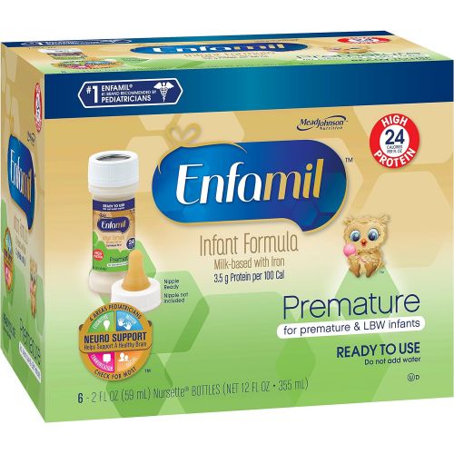  [아마존베스트]Enfamil Ready to Feed Premature Baby Formula Milk, 2 Fluid Ounce (48 count), High Protein 24 Calorie