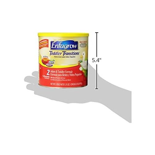  [아마존베스트]Enfagrow PREMIUM Toddler Transitions Baby Formula Milk Powder, 20 Ounce (Pack of 4), Omega 3 DHA, Iron