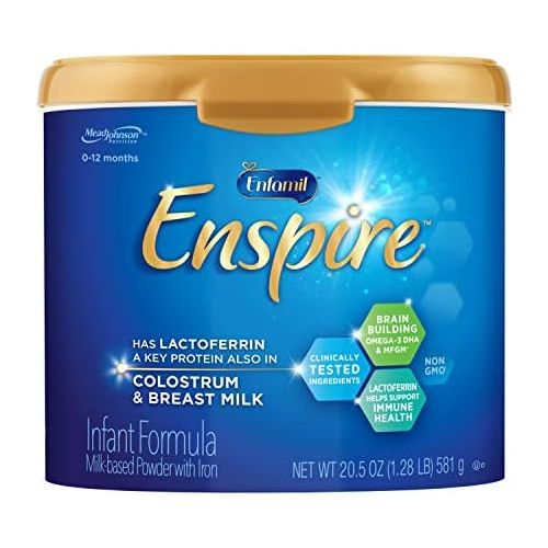  Enfamil Enspire Baby Formula Milk Powder, 20.5 Ounce, Omega 3 DHA, Probiotics, Immune & Brain Support, Pack of 1 (Packaging May Vary)