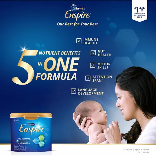  Enfamil Enspire Baby Formula Milk Powder, 20.5 Ounce, Omega 3 DHA, Probiotics, Immune & Brain Support, Pack of 1 (Packaging May Vary)