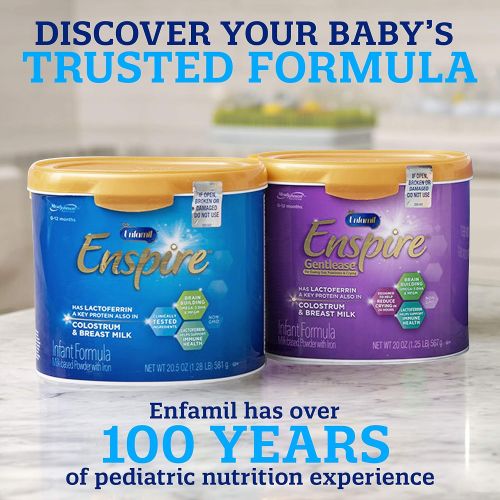  Enfamil Enspire Baby Formula Milk Powder, 20.5 Ounce, Omega 3 DHA, Probiotics, Immune & Brain Support, Pack of 1 (Packaging May Vary)