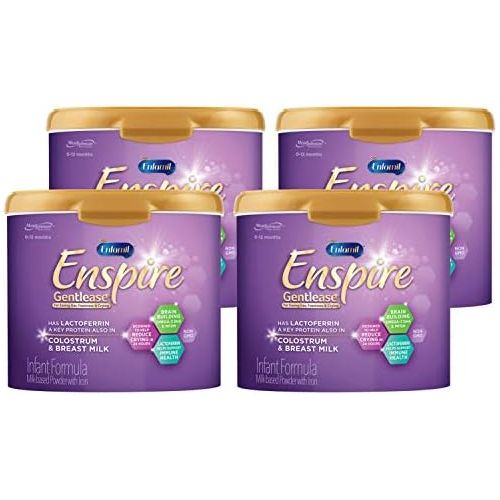  Enfamil Enspire Gentlease Baby Formula Milk Powder, 20 ounce (Pack of 4) - MFGM, Lactoferrin (found in Colostrum), Omega 3 DHA, Iron, Probiotics, & Immune Support