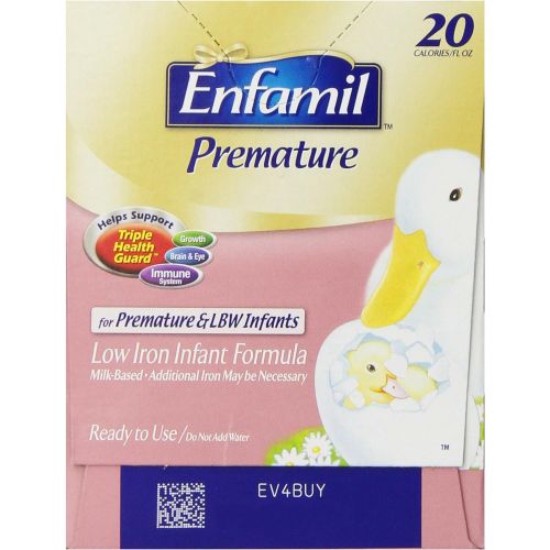  Enfamil Ready to Feed Premature Newborn Baby Formula Milk, 2 Fluid Ounce (6 count), Low Iron 20 Calorie