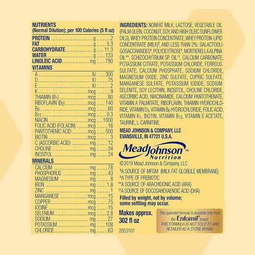  Enfamil Gentle Baby Formula Milk Powder, 21.1 ounce (Pack of 4) - Omega 3, Probiotics, Iron, Immune & Brain Support