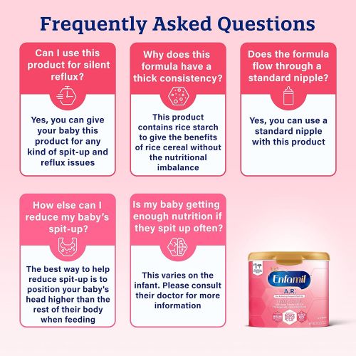  Enfamil A.R. Infant Formula - Clinically Proven to Reduce Spit-Up in 1 week - Reusable Powder Tub, 19.5 oz Omega 3 DHA & Iron, Thickened with Rice Starch(Package May Vary)