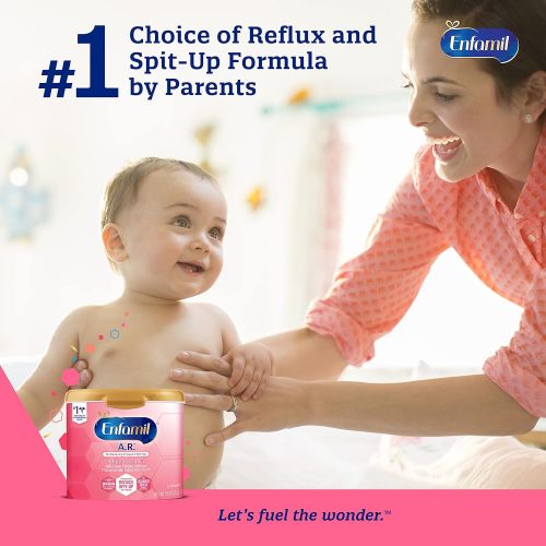  Enfamil A.R. Infant Formula - Clinically Proven to Reduce Spit-Up in 1 week - Reusable Powder Tub, 19.5 oz Omega 3 DHA & Iron, Thickened with Rice Starch(Package May Vary)