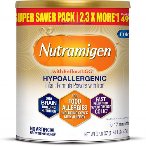  Enfamil Nutramigen Hypoallergenic Colic Baby Formula Lactose Free Milk Powder, 27.8 Ounce - Omega 3 DHA, LGG Probiotics, Iron, Immune Support