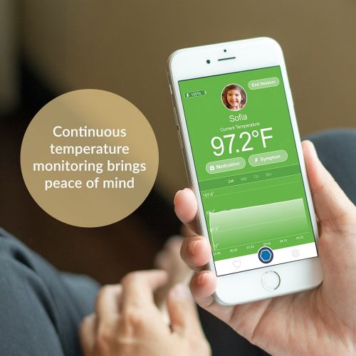  Enfasmart Feversense Continuous Monitoring Digital Thermometer - Wireless, Bluetooth, Smart...