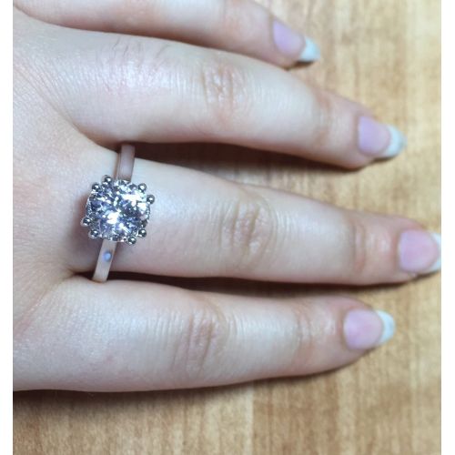 Engagement Rings by Irina Inc. Engagement Diamond Ring, Wedding Rings, Gifts For Her, Solitaire Engagement Ring, Her Perfect Ring, Big Round Morganite Elegant Ring For Her.