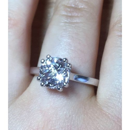  Engagement Rings by Irina Inc. Engagement Diamond Ring, Wedding Rings, Gifts For Her, Solitaire Engagement Ring, Her Perfect Ring, Big Round Morganite Elegant Ring For Her.