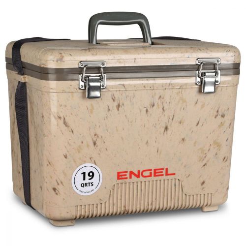  Engel Coolers 19 Quart 32 Can Lightweight Insulated Ice Cooler Drybox, Grassland