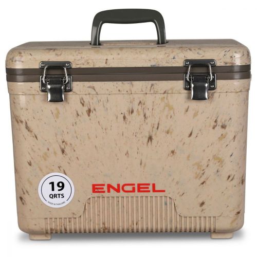  Engel Coolers 19 Quart 32 Can Lightweight Insulated Ice Cooler Drybox, Grassland