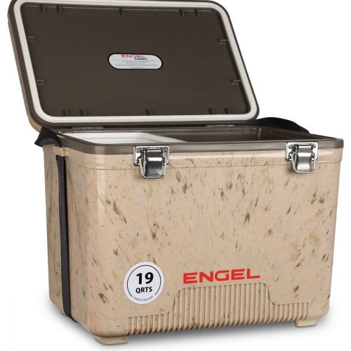  Engel Coolers 19 Quart 32 Can Lightweight Insulated Ice Cooler Drybox, Grassland