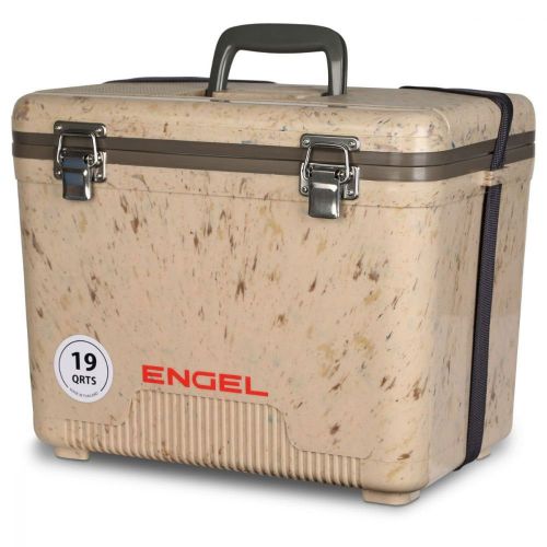  Engel Coolers 19 Quart 32 Can Lightweight Insulated Ice Cooler Drybox, Grassland